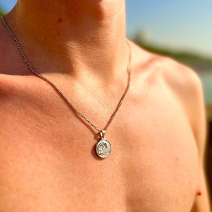Wave Pendant Necklace For Men