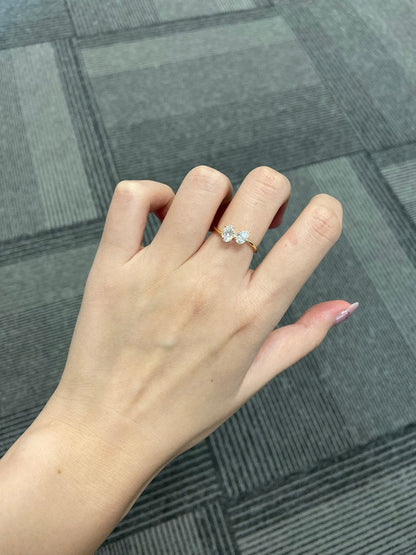 Marquise Shaped Three Stone Lab Grown Diamond Engagement Ring