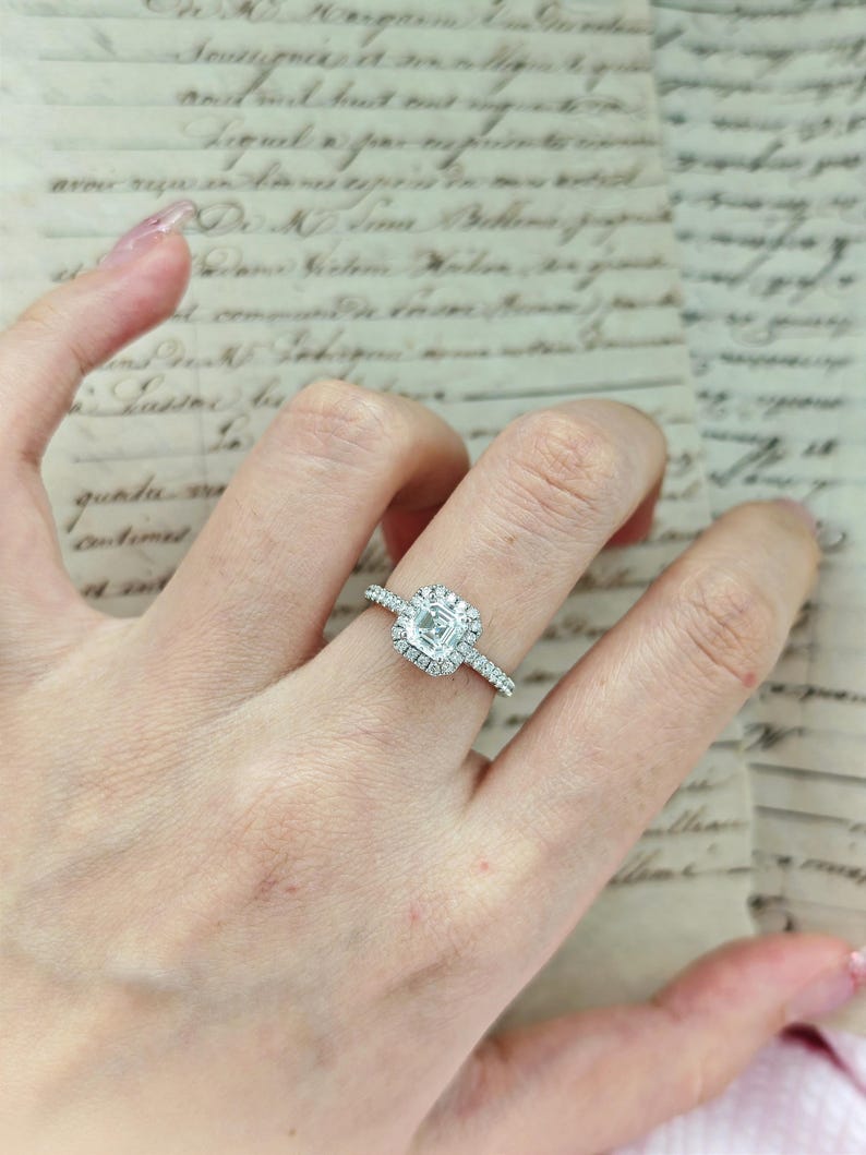 Marquise Shaped Three Stone Lab Grown Diamond Engagement Ring