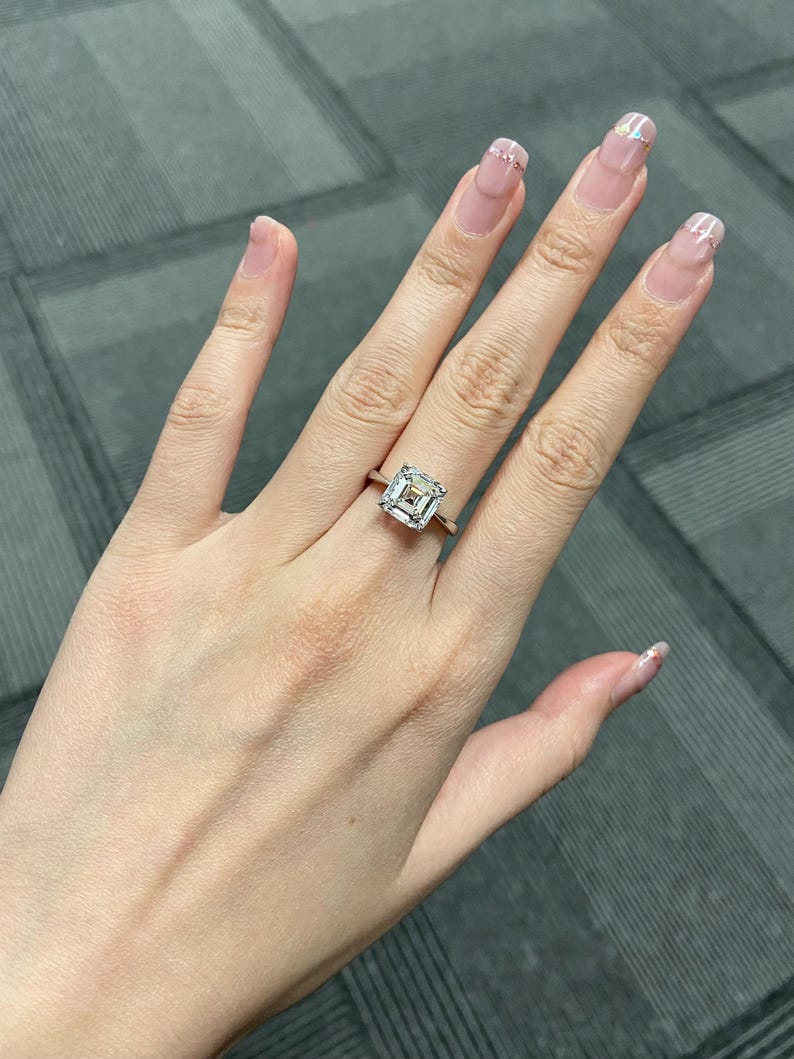 Marquise Shaped Three Stone Lab Grown Diamond Engagement Ring