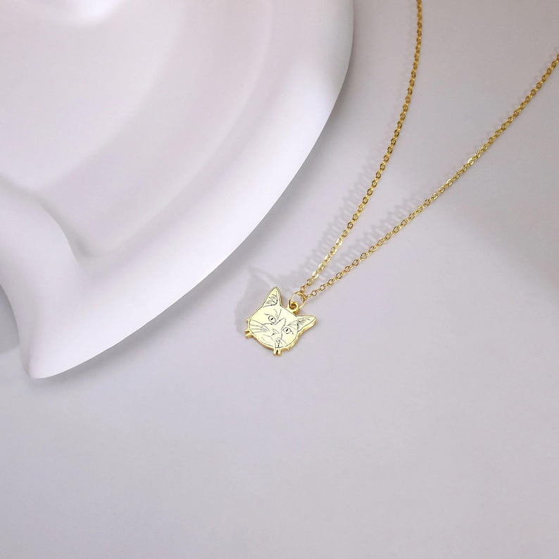 Pet Personalised Necklace (Sketch Customisation)