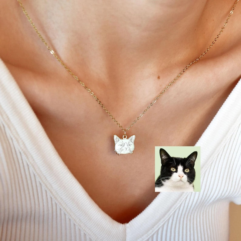 Pet Personalised Necklace (Sketch Customisation)