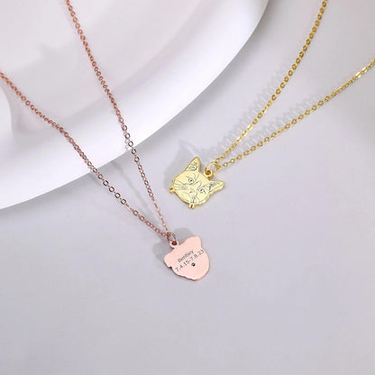 Pet Personalised Necklace (Sketch Customisation)