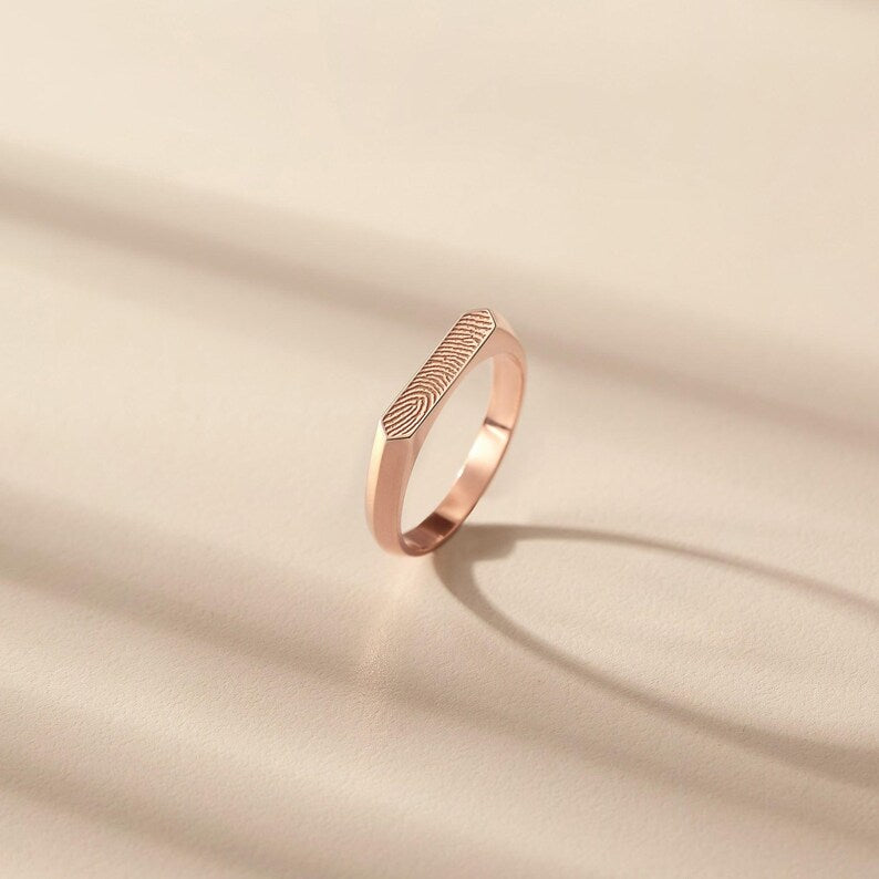 Fingerprint Wedding Band For Loved Ones
