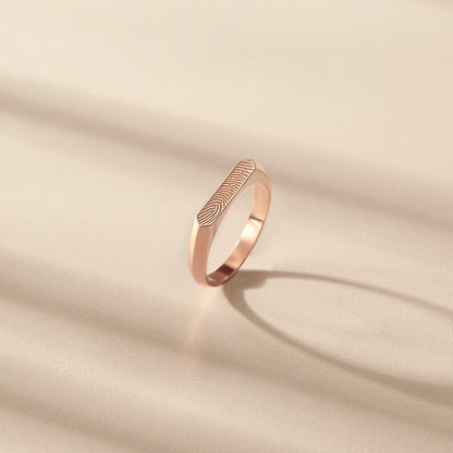 Fingerprint Wedding Band For Loved Ones