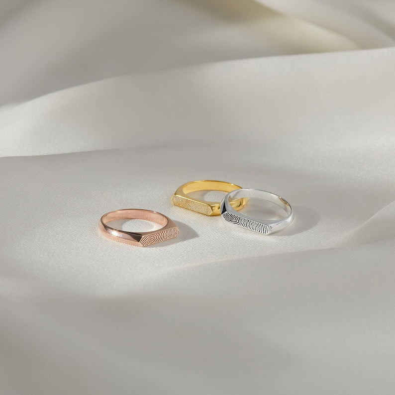 Fingerprint Wedding Band For Loved Ones