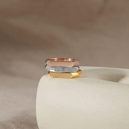 Fingerprint Wedding Band For Loved Ones