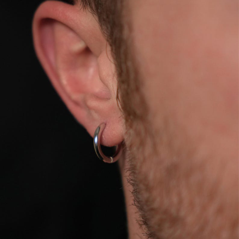 Mens Thick Hoop Earrings