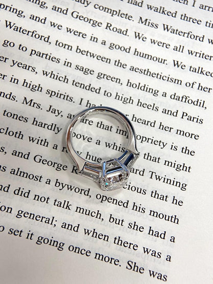 Marquise Shaped Three Stone Lab Grown Diamond Engagement Ring