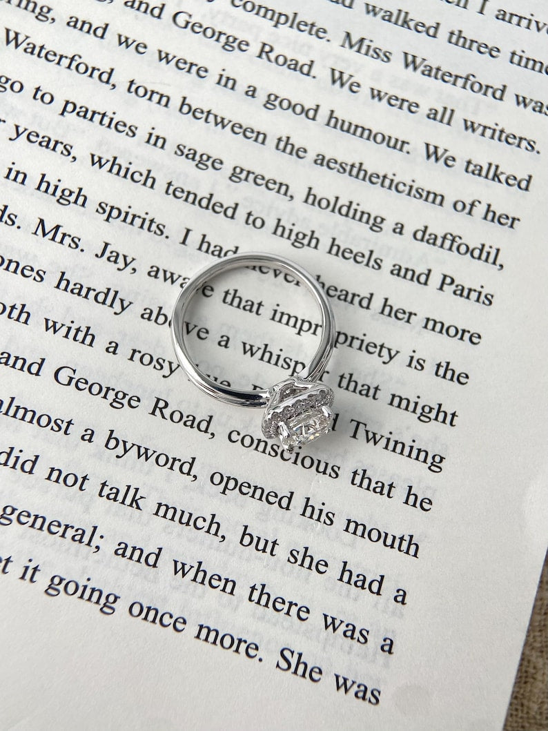 Marquise Shaped Three Stone Lab Grown Diamond Engagement Ring