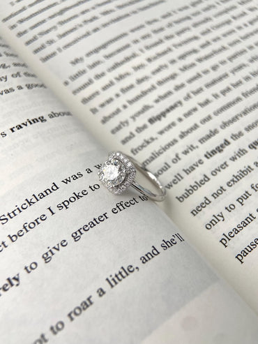 Marquise Shaped Three Stone Lab Grown Diamond Engagement Ring