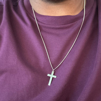 Mens Cross Pendant Necklace