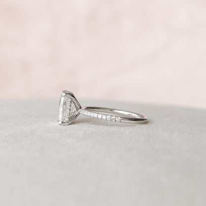 2 CT Radiant Moissanite Pave Engagement Ring (US Size 6.5 Ready To Ship)