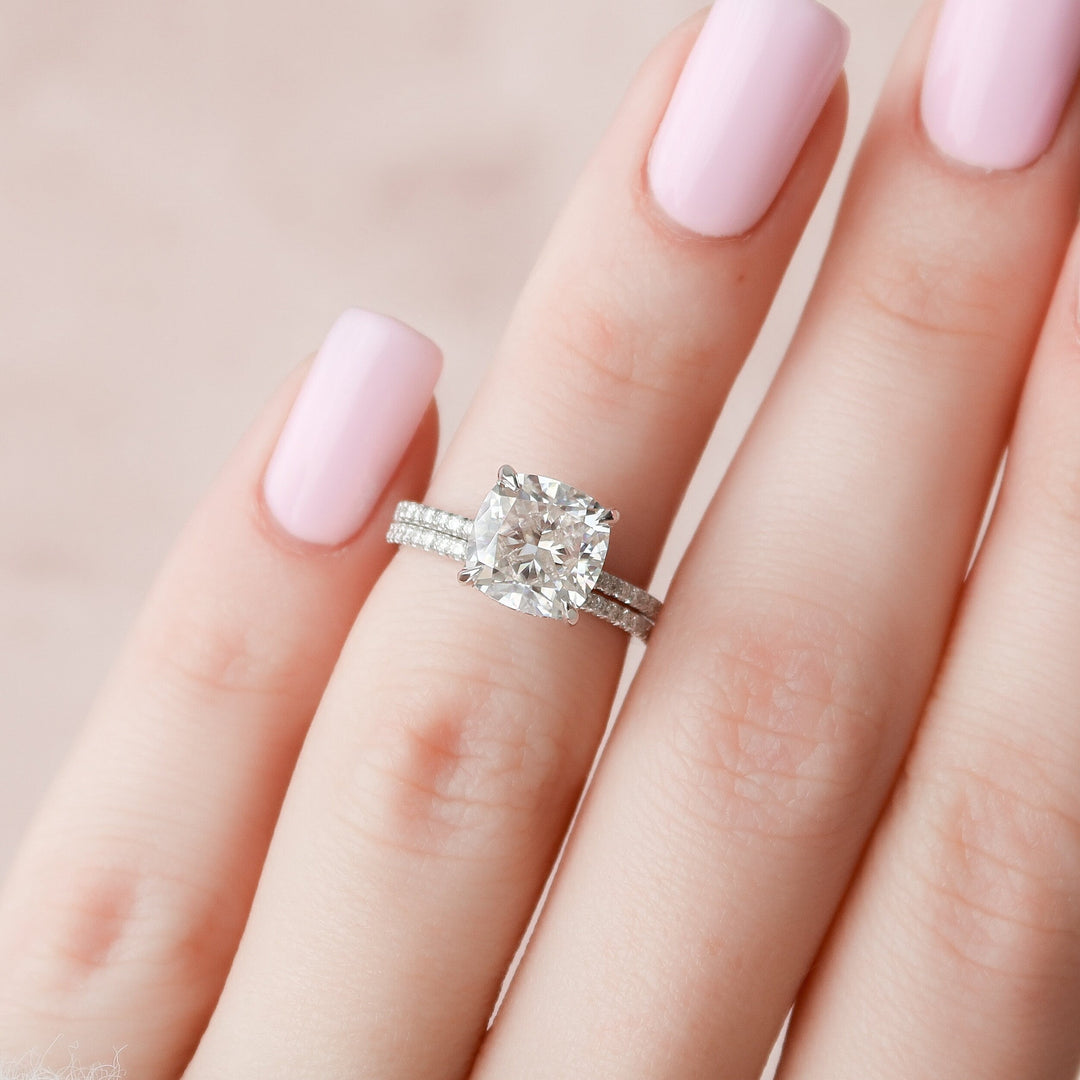 Marquise Cut Cluster Styled Lab Grown Bridal Ring Set