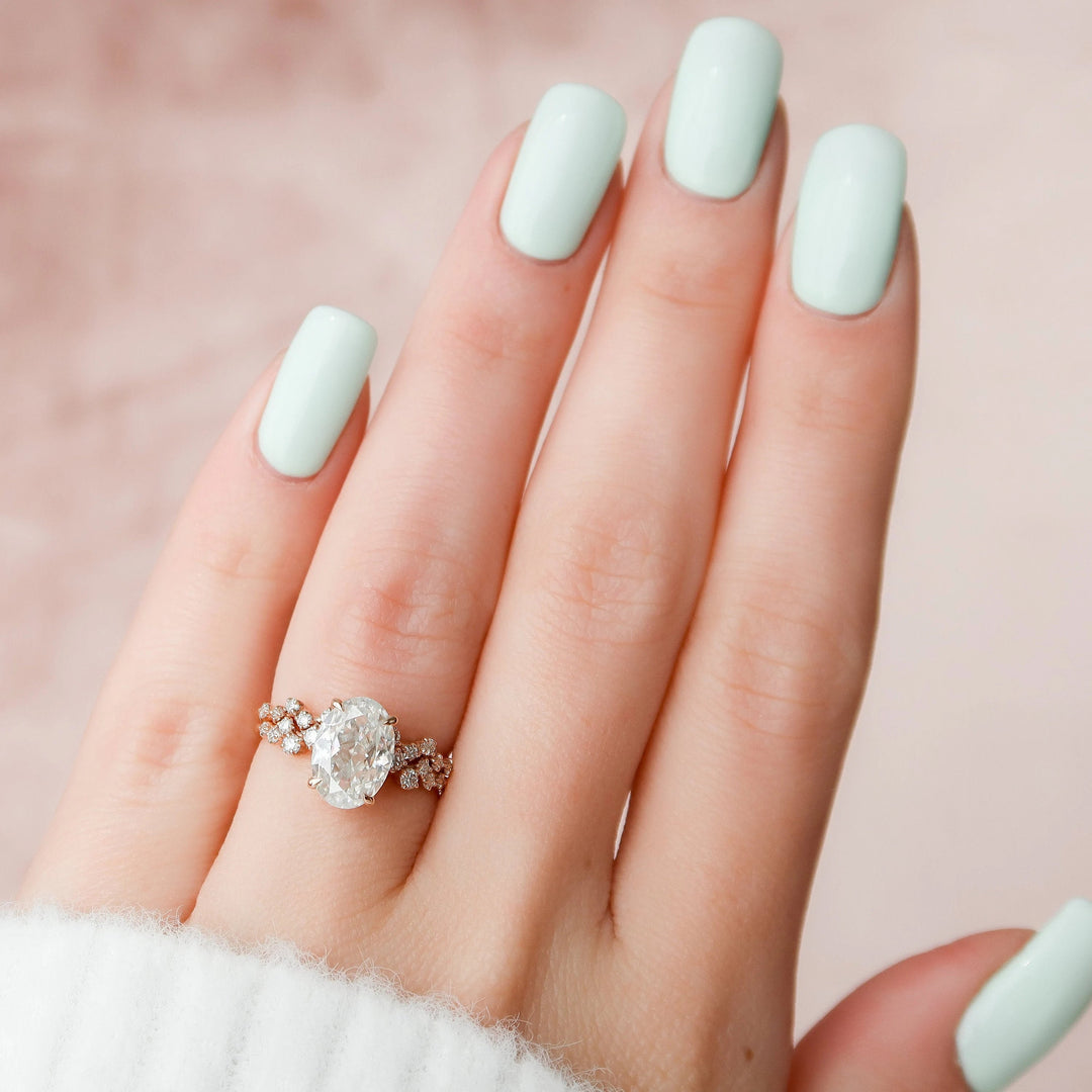 Marquise Cut Cluster Styled Lab Grown Bridal Ring Set