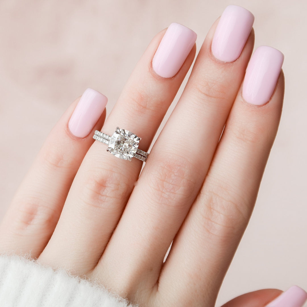 Marquise Cut Cluster Styled Lab Grown Bridal Ring Set