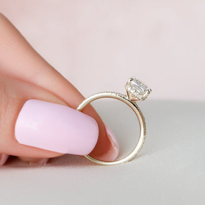 2 CT Cushion Moissanite Pave Engagement Ring (US Size 6.5 Ready To Ship)