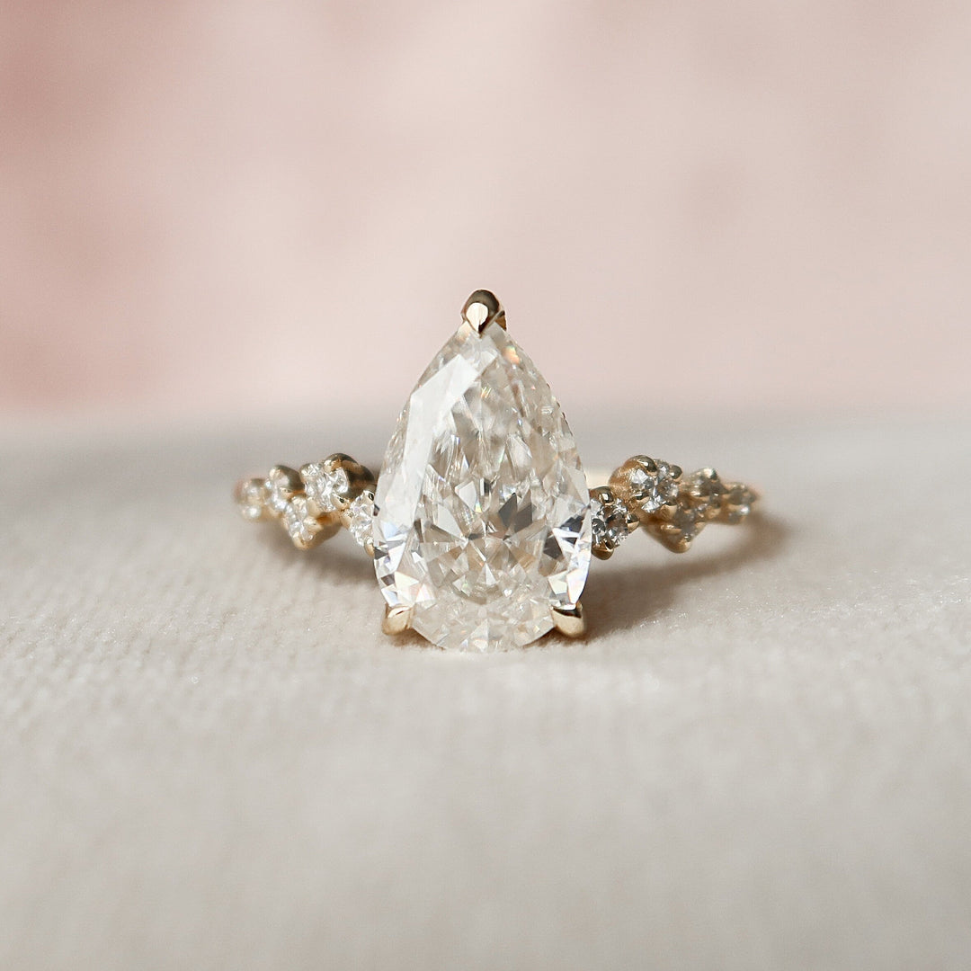 Marquise Cut Cluster Styled Lab Grown Bridal Ring Set