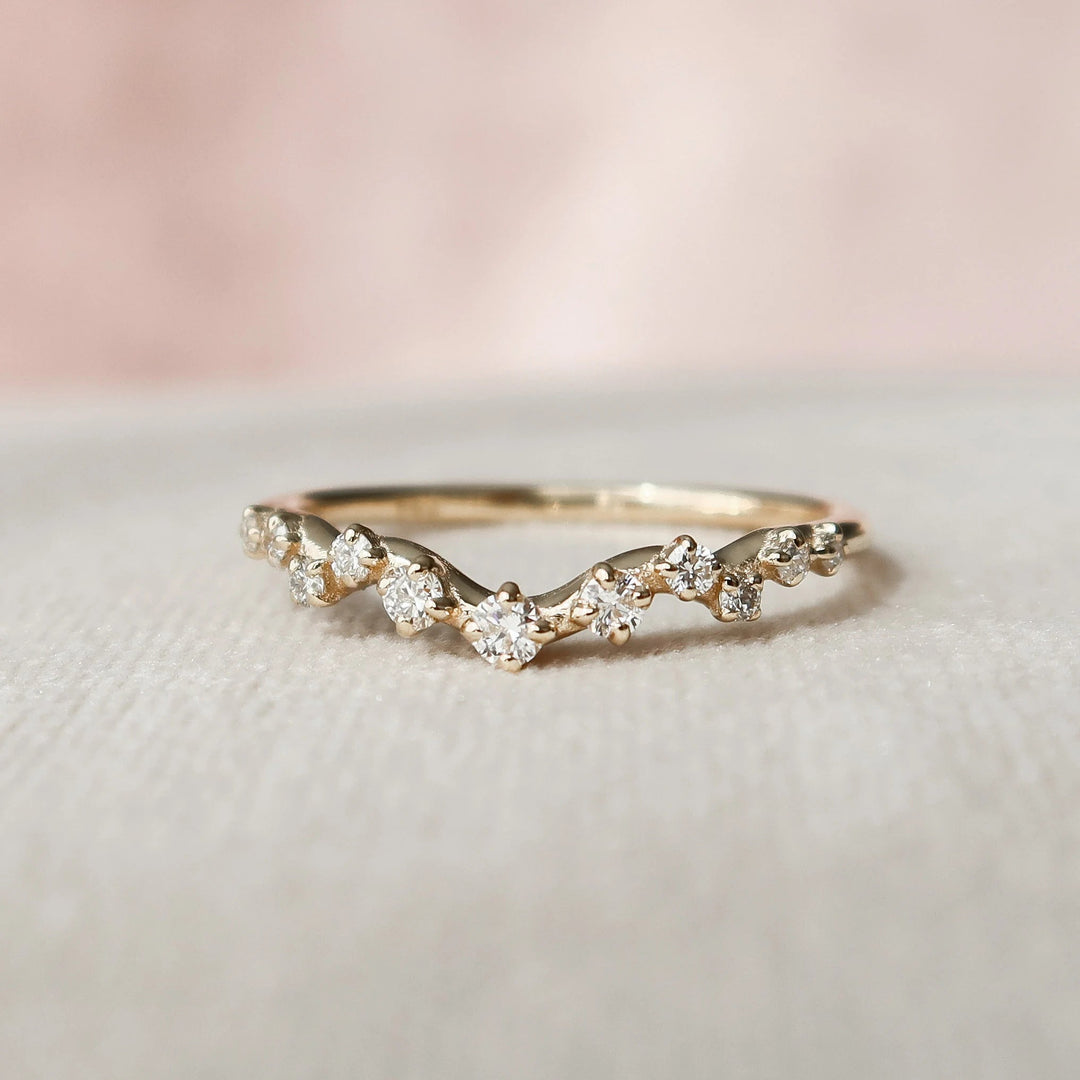 Marquise Cut Cluster Styled Lab Grown Bridal Ring Set