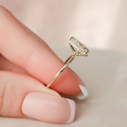 Marquise Cut Cluster Styled Lab Grown Bridal Ring Set