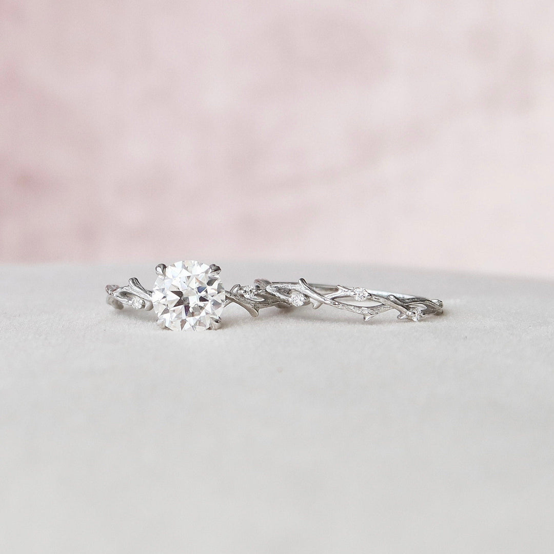 Marquise Cut Cluster Styled Lab Grown Bridal Ring Set
