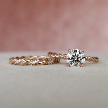 Marquise Cut Cluster Styled Lab Grown Bridal Ring Set