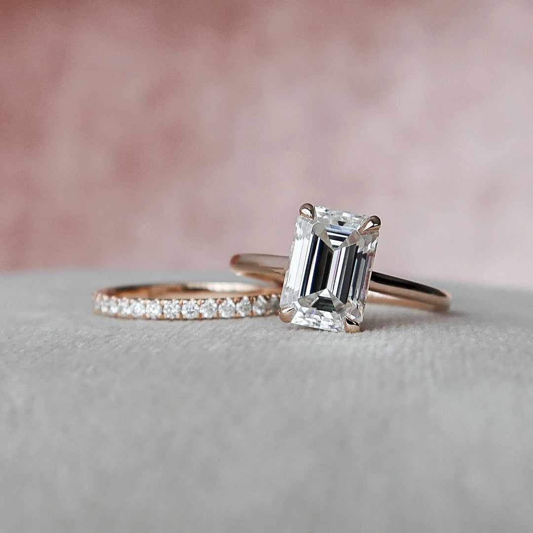 Marquise Cut Cluster Styled Lab Grown Bridal Ring Set