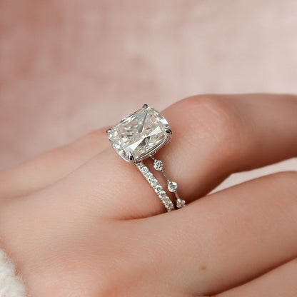Marquise Cut Cluster Styled Lab Grown Bridal Ring Set