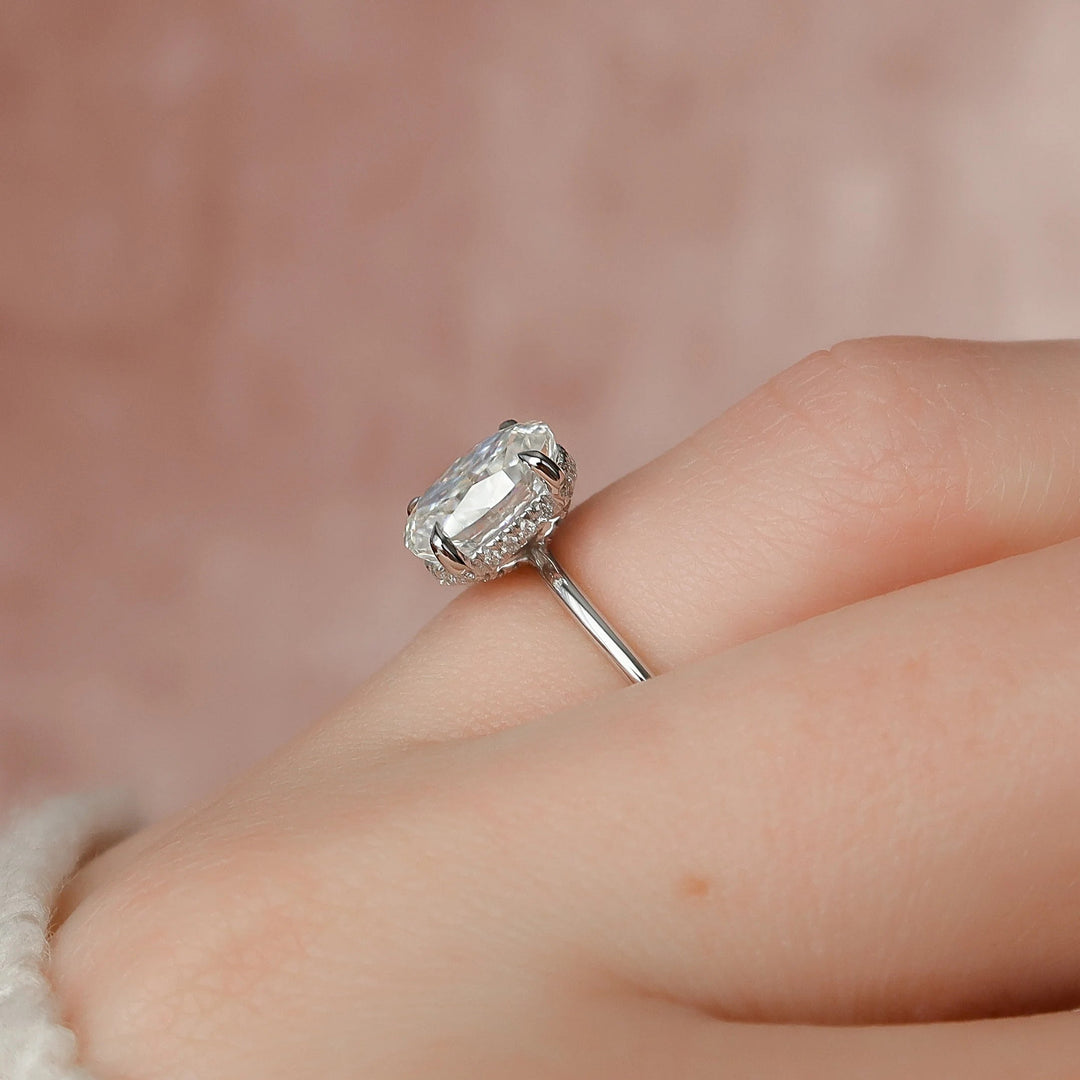 Marquise Cut Cluster Styled Lab Grown Bridal Ring Set