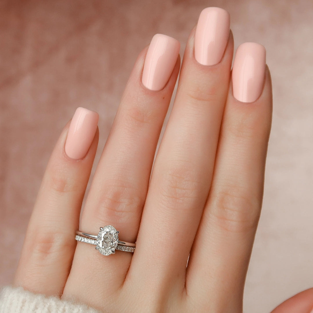 Marquise Cut Cluster Styled Lab Grown Bridal Ring Set