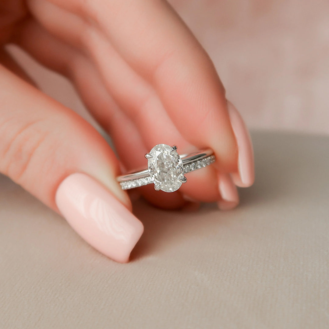 Marquise Cut Cluster Styled Lab Grown Bridal Ring Set