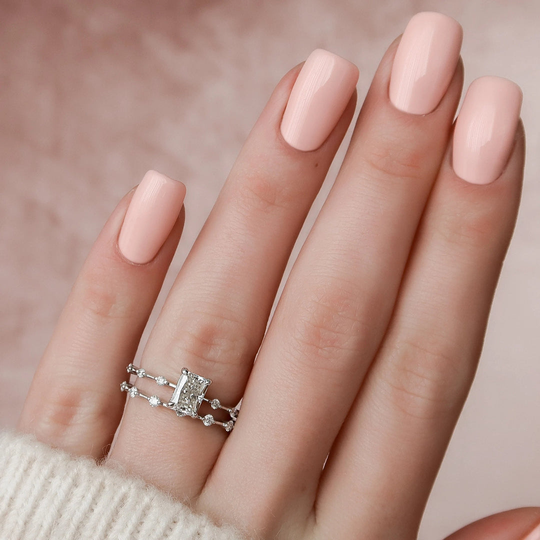 Marquise Cut Cluster Styled Lab Grown Bridal Ring Set