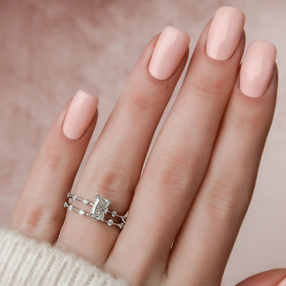 Marquise Cut Cluster Styled Lab Grown Bridal Ring Set