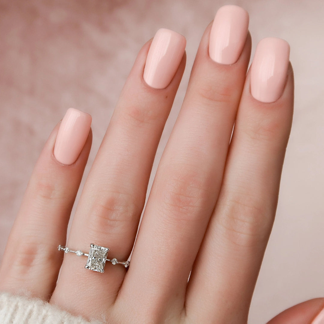 Marquise Cut Cluster Styled Lab Grown Bridal Ring Set