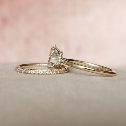 Marquise Cut Cluster Styled Lab Grown Bridal Ring Set