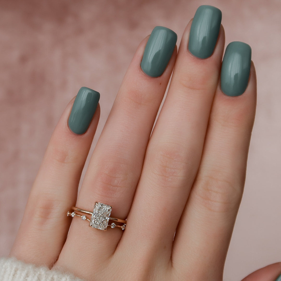 Marquise Cut Cluster Styled Lab Grown Bridal Ring Set