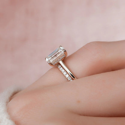 Marquise Cut Cluster Styled Lab Grown Bridal Ring Set