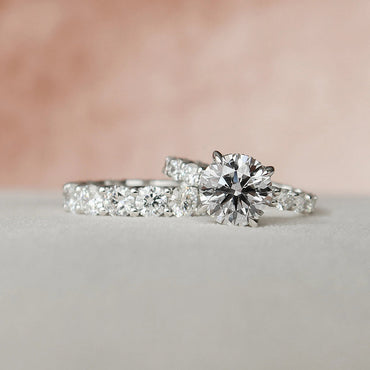 Marquise Cut Cluster Styled Lab Grown Bridal Ring Set