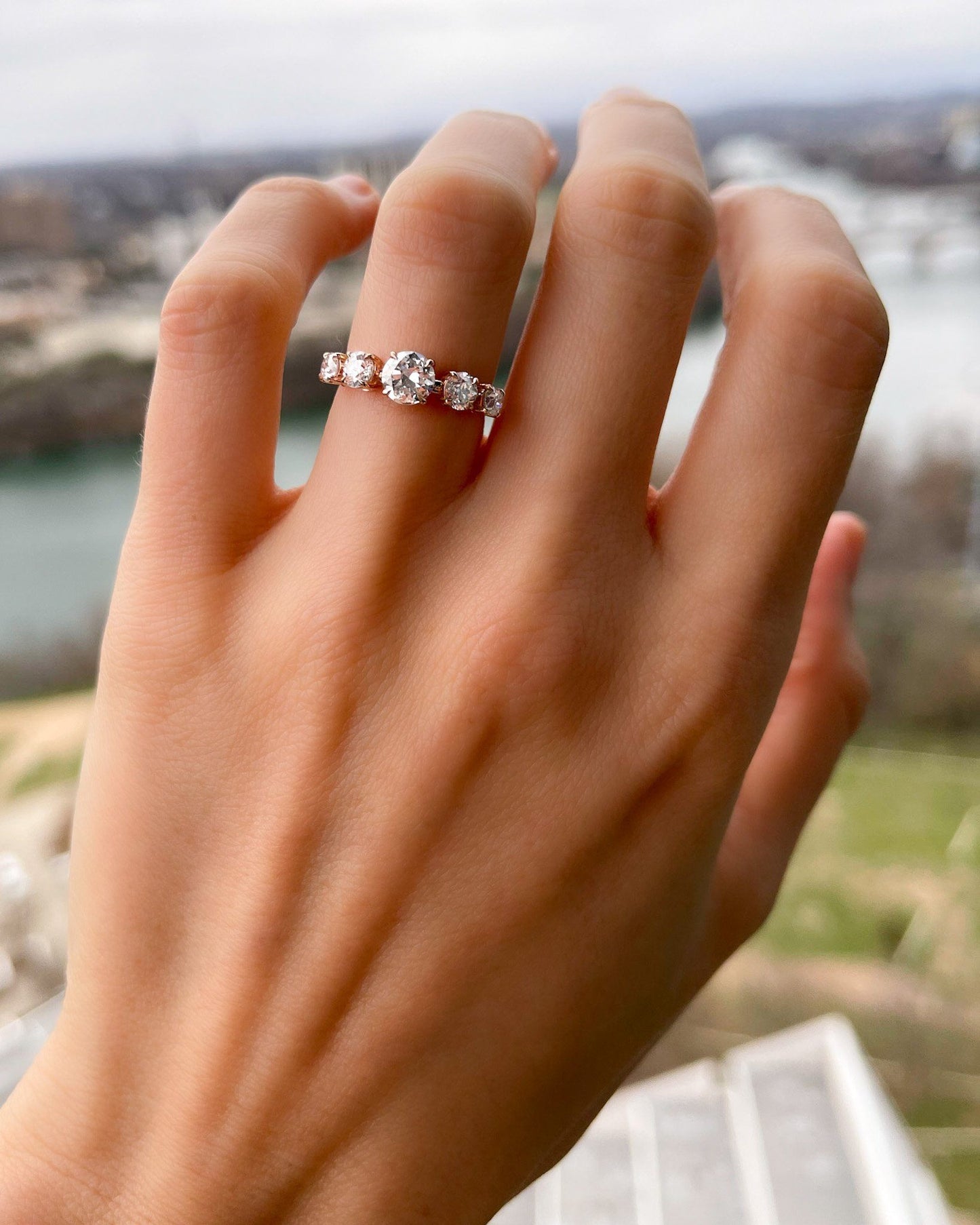 0.25 TCW Round Shaped Half Eternity Lab Grown Diamond Wedding Band