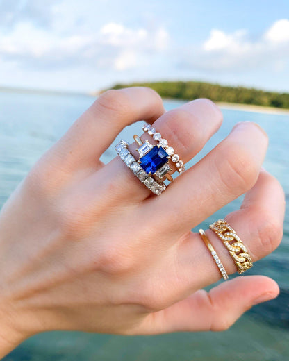 0.25 TCW Round Shaped Half Eternity Lab Grown Diamond Wedding Band