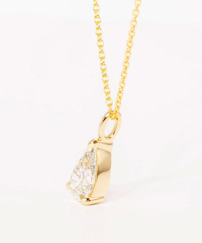 Pear Solitaire Necklace