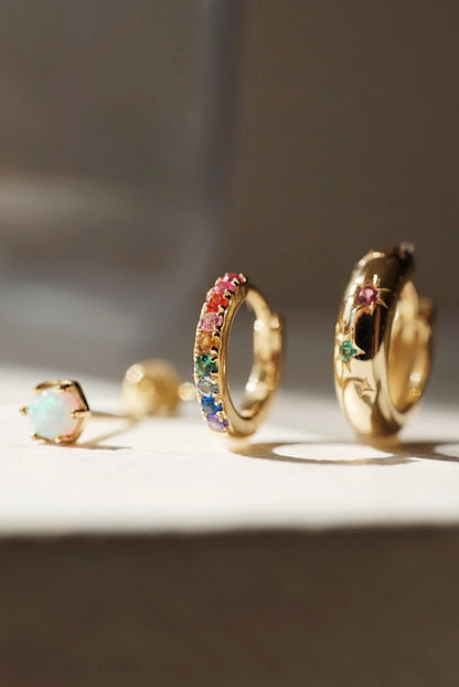Rainbow Hoop Earrings