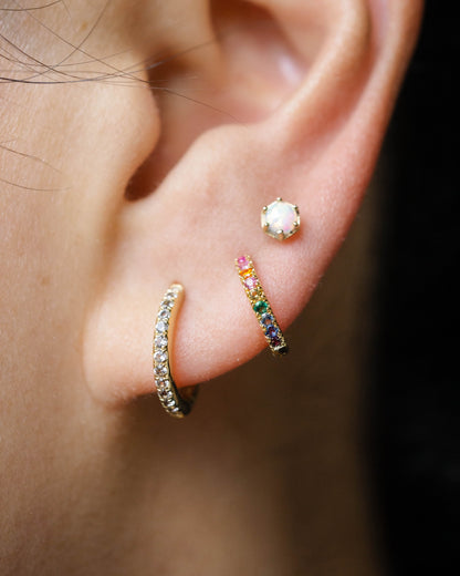 Rainbow Hoop Earrings