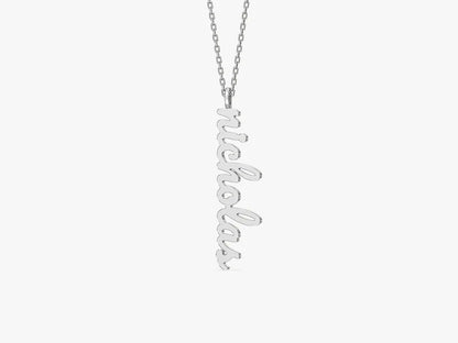 Cursive Vertical Name Necklace