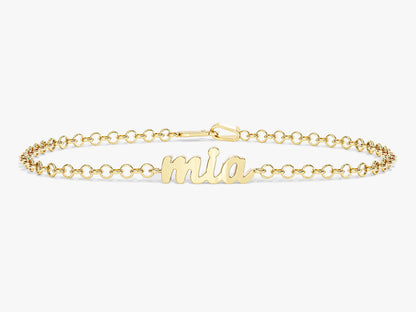 Rolo Chain Name Bracelet