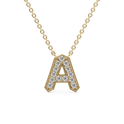 Initial Diamond Pendant Necklace