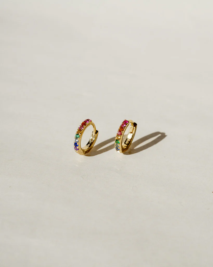 Rainbow Hoop Earrings