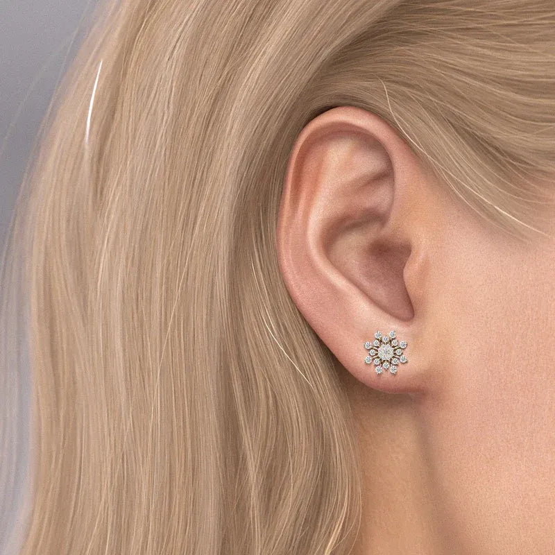 Snowflake Stud Earrings