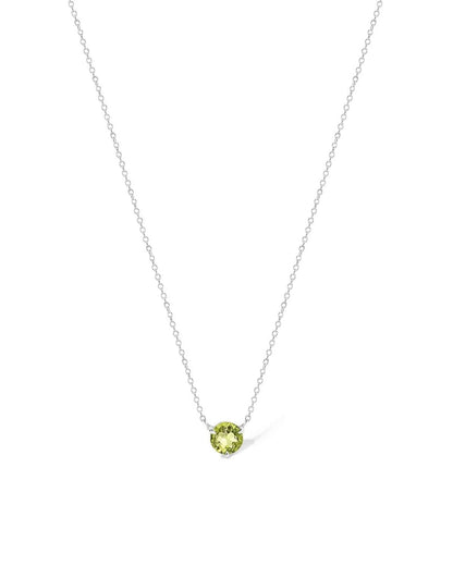 Round Solitaire Necklace