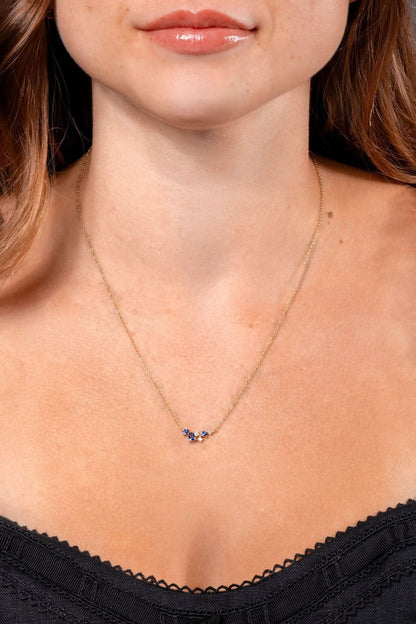 Pear & Round Cluster Necklace